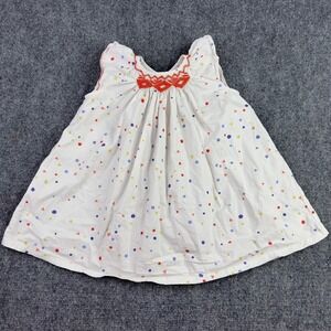 Oso & Me Dress 24m White Polka Dot Smocked Abstract Classic Cottagecore Preppy